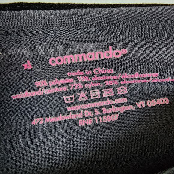 Commando Black Velvet Leggings Size XL Perfect Control  Minimalist Chic SLG05 - Picture 9 of 10